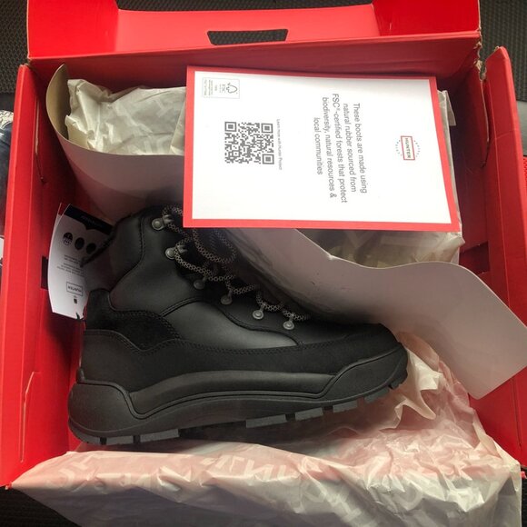 HUNTER Men's Leather Explorer Boots.  Size 7 - Picture 3 of 4